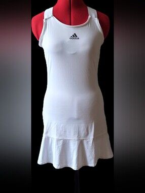 adidas White Racerback Mini Dress